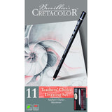 Cretacolor Teacher's Choice Beginners Set for Drawing and Sketching, Set of 11 pc in tin box