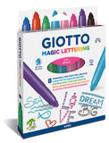 Giotto Magic Lettering Marker Set of 8 pc ( 2 in 1 Efect )