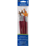 Plaid Natural & Synthetic Bristle Brush Set of 8 pc, Mix designs