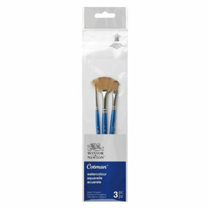 Winsor & Newton High Quality Synthetic Mix Design Cotman Sr 111 Brush Set of 3 pc