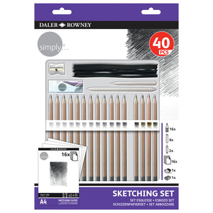 Daler Rowney Simply Sketching Set of 40 pc
