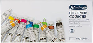 Schmincke Finest Desginers Gouache Set of 12 x 20 ml tubes