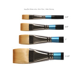 Daler Rowney Flat Watercolor Brush,  Aquafine , Short Handle , Sr. AF55