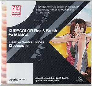 Kuretake  Kurecolor Fine & Brush for Manga