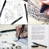 Mangaka Drawing Pen ( Black ) ( 7 Tips and 2 Brush Tips )