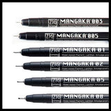 Mangaka Drawing Pen ( Black ) ( 7 Tips and 2 Brush Tips )