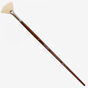 Daler Rowney Fan Oil Color Brush,  Georgian , Long Handle , Sr. G84