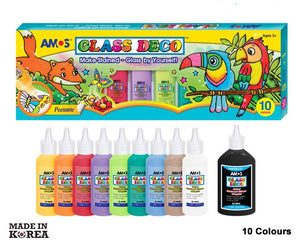 Glass Deco Set of 10 Large Tubes