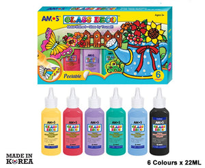 Glass Deco Set of 6 Large Tubes