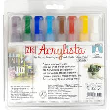 Kuretake ZIG ACRYLISTA 6mm CHISEL Acrylic Marker Set