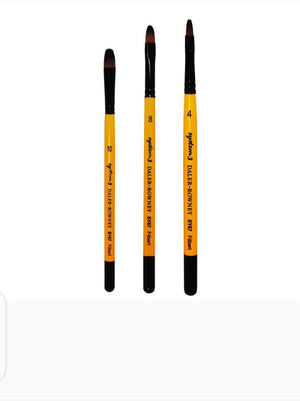 Daler Rowney Filbert Acrylic and Watercolor Brush, System 3 , Short Handle , Sr. SY67