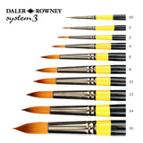 Dale Rowney System 3 Acrylic Round Watercolor Brush SY 85