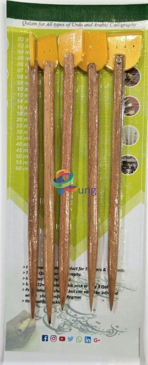 Acrylic Plastic Qalam Pen For Arabic Islamic Calligraphy - Set Of 5 (5 To 30 Mm) Sets
