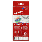 Aero Journal 1777 Graphite Sketching Pencil Set Of 12 In Cardboard Box Sketch Book & Pad