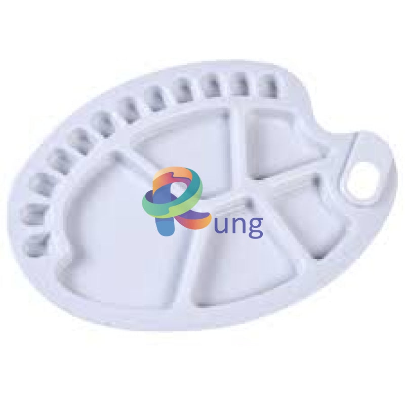 Color Mixing Plastic Palette Oval Deep