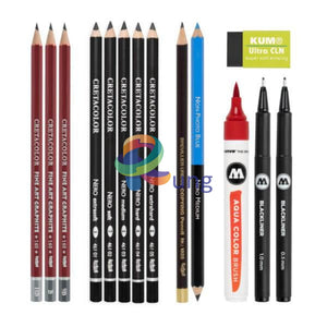 Cretacolor Tattoo Sketching Set Charcoal & Graphite