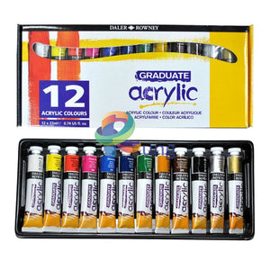 Daler Rowney Acrylic Color Tube Set Of 12 22 Ml Tubes
