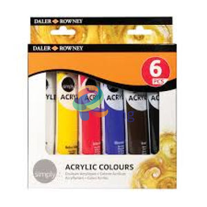 Daler Rowney Acrylic Color Tube Set Of 6 75 Ml Tubes