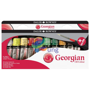 Daler Rowney Georgian Oil Color Tube Set Of 10 X 37 Ml Tubes