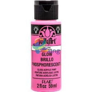 Folk Art Glow In The Dark Acrylics 59 Ml Pink Acrylic Color