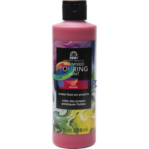 Folk Art Pre Mixed Pouring Medium 236 Ml Red Misc