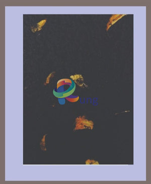 Hand Made Paper Mary Gold Flower Embedded 24 X 30 Black Misc