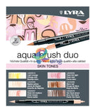 Lyra Aqua Duo Brush Marker Set Of 6 Skintones Markers