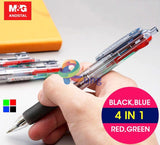 M & G 4 Colour Retractable Ball Pen With Soft Grip Ballpoint