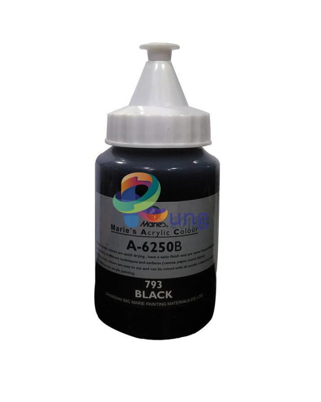Maries Acrylic Color Jar 250 Ml Black (793)