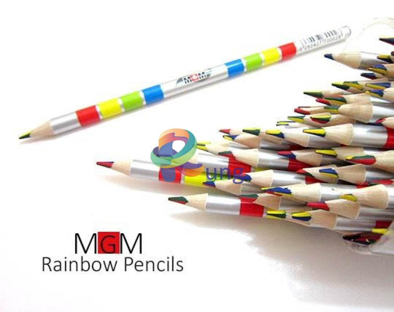 ThEast 60 Pieces Rainbow Colored Pencils, 4 Color in 1 Pencils for