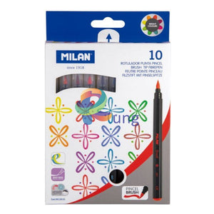 Milan Brush Tip Fibrepens Set Markers