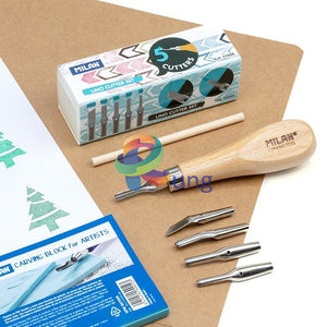 Milan Lino Cutter Set With 5 Blades Art Misc