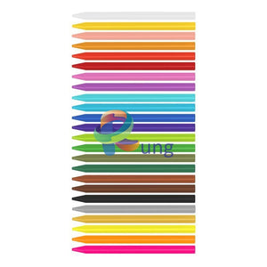 Milan Plastipastel Box 24 Round Shape (Contains 3 Fluo Colours And 2 Metal Colours) Oil Pastel