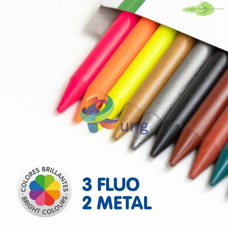 Milan Plastipastel Box 30 Round Shape (Contains 3 Fluo Colours And 2 Metal Colours) Oil Pastel