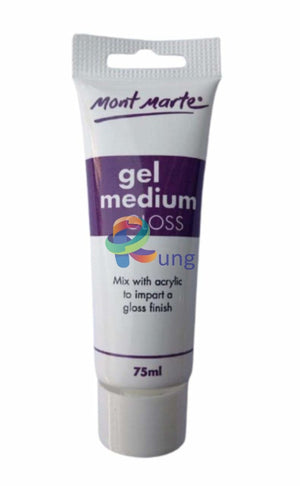 Monte Marte Gloss Gel Medium Tube 75 Ml Acrylic Color Auxiliaries