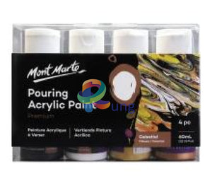 Premium Pouring Acrylic Paint 60Ml (2Oz) 4Pc Set - Celestial Art Supplies