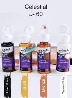 Premium Pouring Acrylic Paint 60Ml (2Oz) 4Pc Set - Celestial Art Supplies