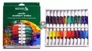 Reeves Acrylic Color Tube Set Of 12 18 & 24