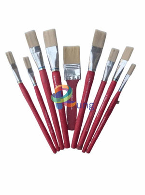 Rubina Synthetic Hair Flat Brush Set Of 8 Pc Brushes