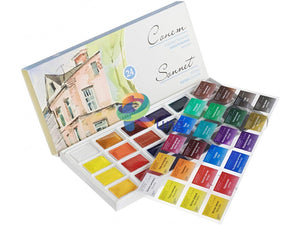 Sonnet Watercolour Paint Set - 24 Whole Pans For Professionals Beginners And Enthusiasts Water Color