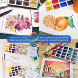 Sonnet Watercolour Paint Set - 24 Whole Pans For Professionals Beginners And Enthusiasts Water Color