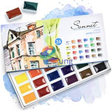 Sonnet Watercolour Paint Set - 24 Whole Pans For Professionals Beginners And Enthusiasts Water Color