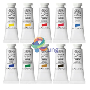 Winsor & Newton Designers Gouache Introductory Color Tube Set 10 X 14 Ml