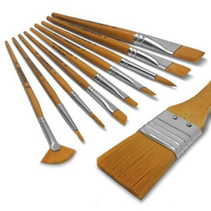 Daler Rowney Simply Acrylic  Brush Set of 10 pc  in Zip Case